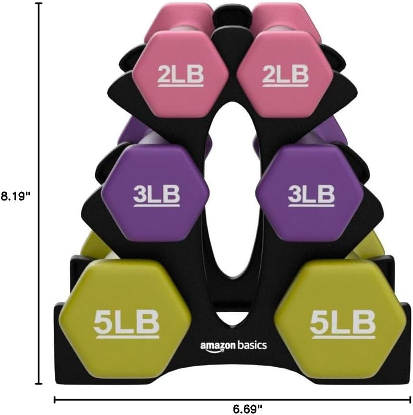 Neoprene Dumbbell Hand Weights for Exercise and Muscle Toning