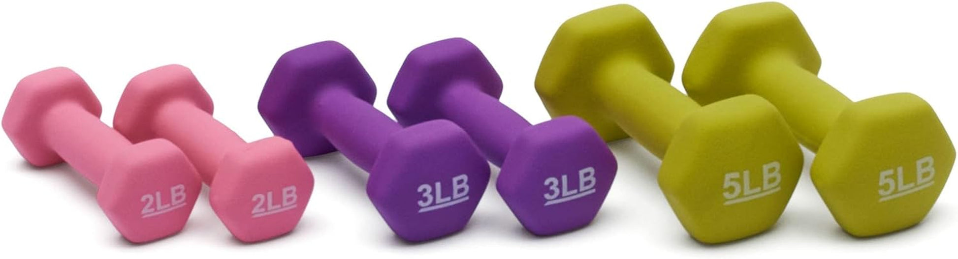 Neoprene Dumbbell Hand Weights for Exercise and Muscle Toning